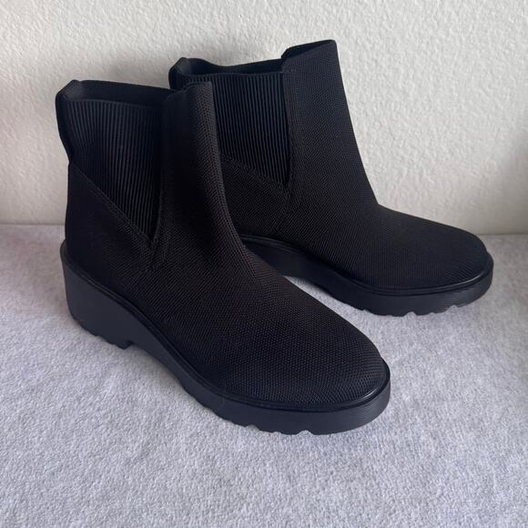 Vivaia Everly Round-Toe Chunky Platform Travel Boots in Black Size 10.5 (US) - Picture 3 of 6
